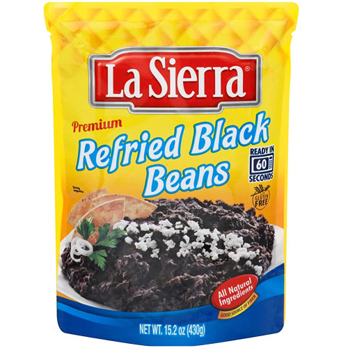 La Sierra Black Beans Refried Pouch 430g Buy online at Mexgrocer.co.uk